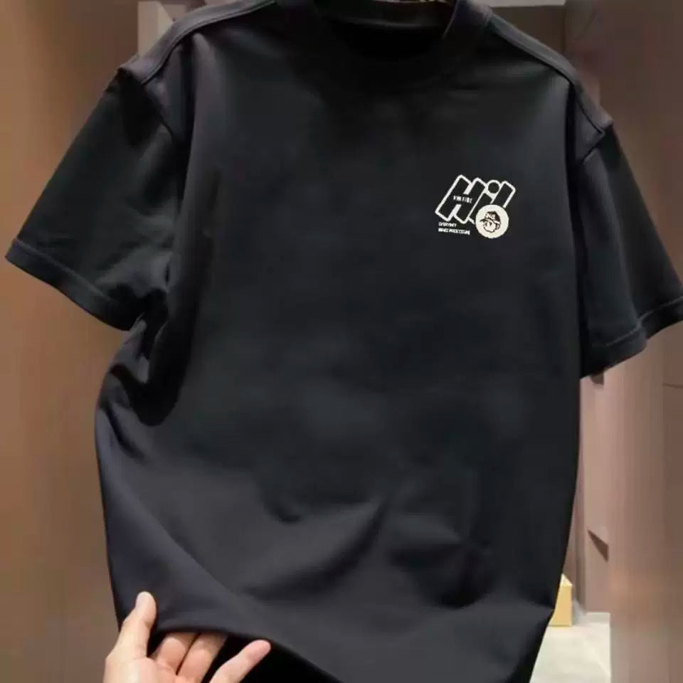 Top brand foreign trade counters are picking up leftover goods~American hip-hop style creative printed short sleeved T-shirt, high street trendy brand, men's and women's styles