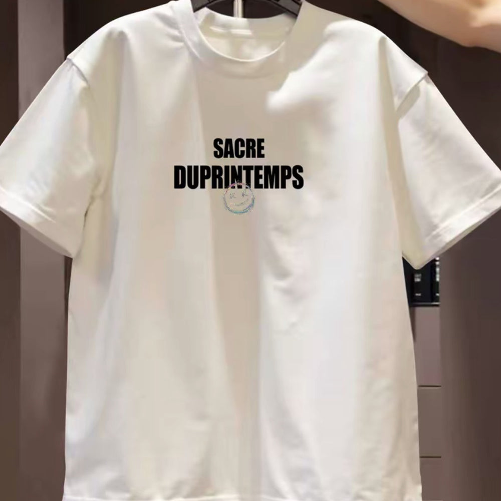 Top Brand Foreign Trade Counter Tail Stock Leakage~American Trendy Brand Pi Shuai Short sleeved T-shirt Trendy Brand Heavy duty Pure Cotton Men's and Women's Top