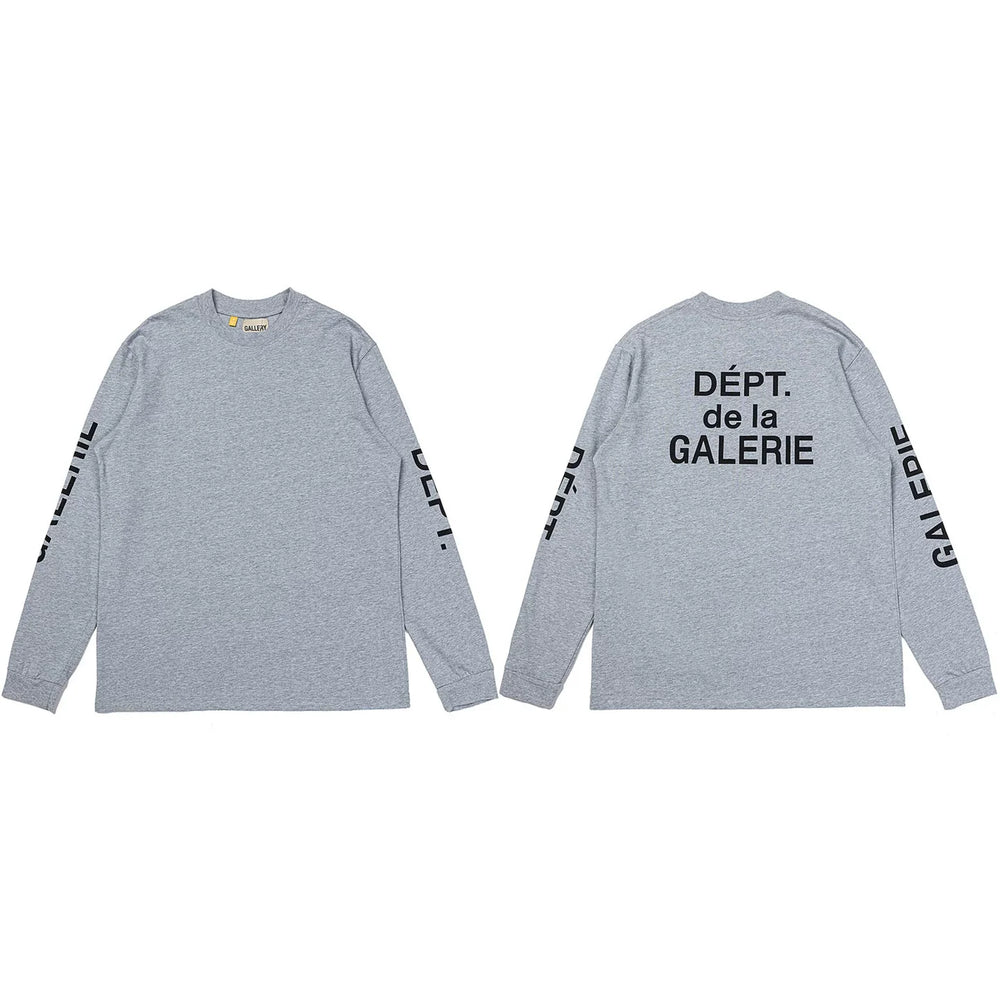 Gallery Dept. Sleeve Print DÉPT. de la GALERIE Long Sleeve T-Shirt - Light Grey