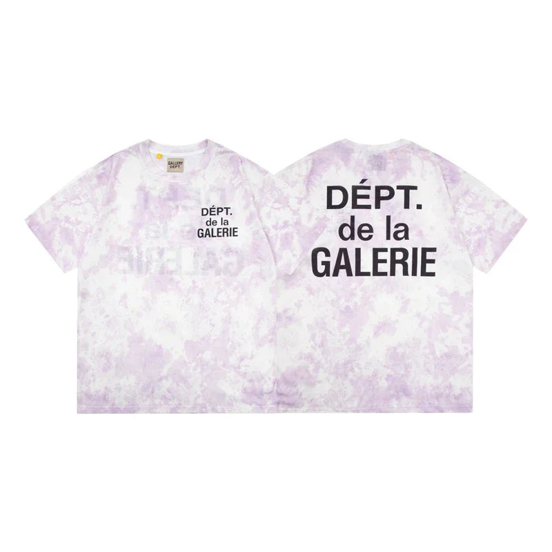 Gallery Dept. Tie-Dye DÉPT. de la GALERIE Short Sleeve T-Shirt - Light Purple