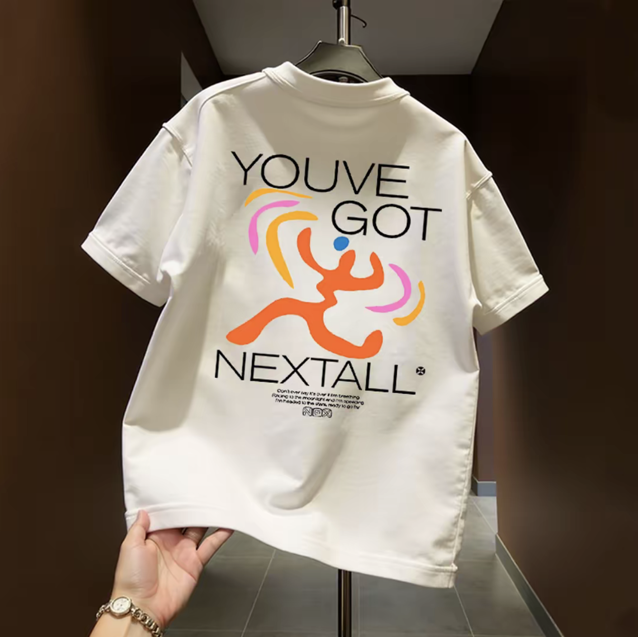 Top brand foreign trade counters are picking up leftovers~High quality light luxury American style trendy pure cotton short sleeved trendy brand versatile casual