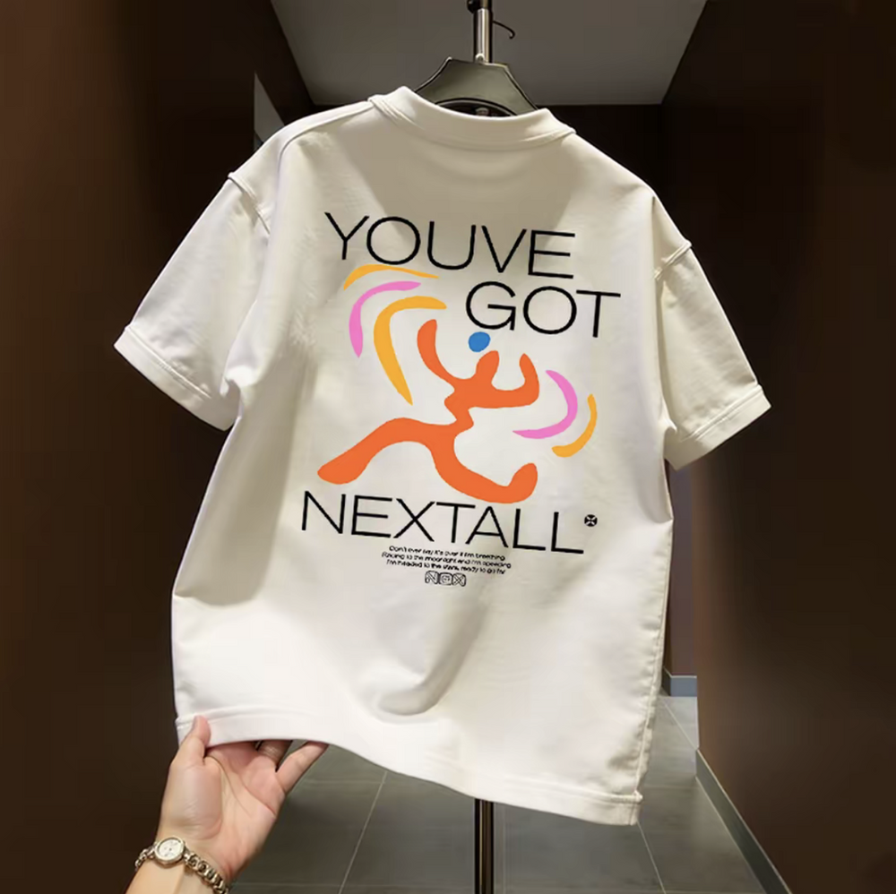 Top brand foreign trade counters are picking up leftovers~High quality light luxury American style trendy pure cotton short sleeved trendy brand versatile casual