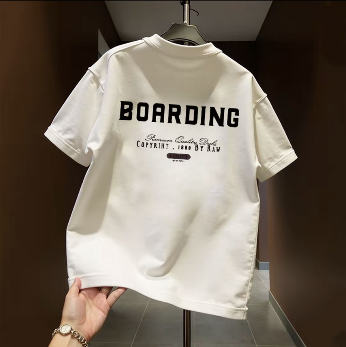 Top brand foreign trade counter tail goods leakage~High quality light luxury American casual heavyweight pure cotton short sleeved T-shirt for men and women