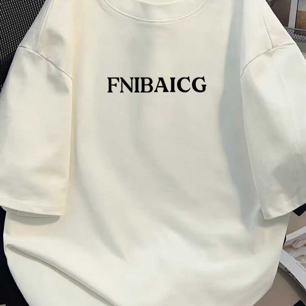 Brand foreign trade~Cutting labels, picking up leaks, counter surplus orders, Korean style heavyweight pure cotton short sleeved T-shirt, men's and women's couple Instagram niche