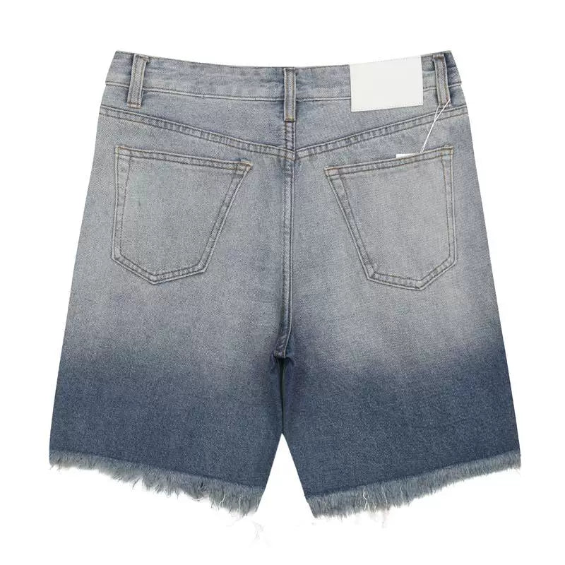 Gallery Dept. Heavy Distressed Ripped Denim Shorts