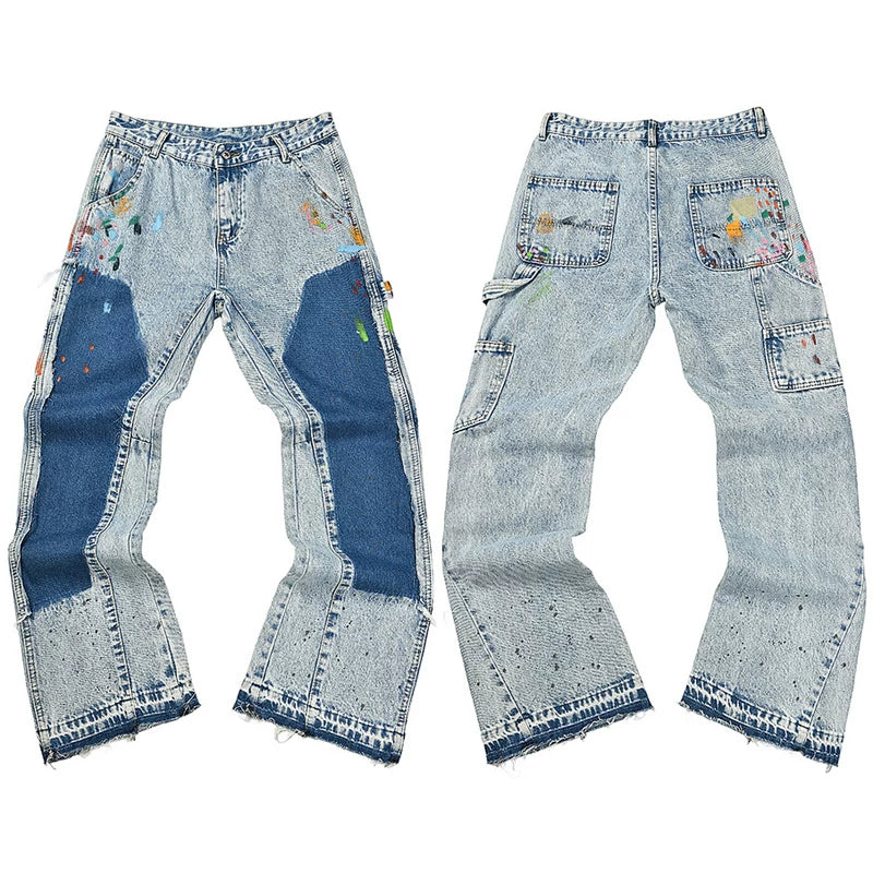 Gallery Dept. Distressed & Paint Splatter Denim Jeans Collection