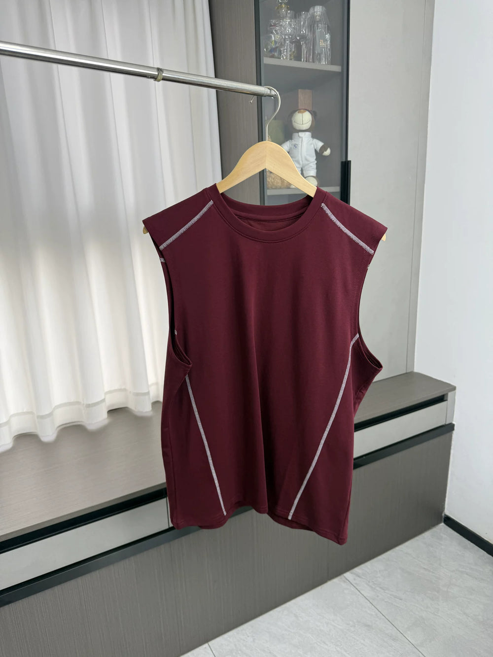 Couple style! Mingxian splicing! Foreign trade men's summer sun protection quick drying loose sports sleeveless T-shirt vest