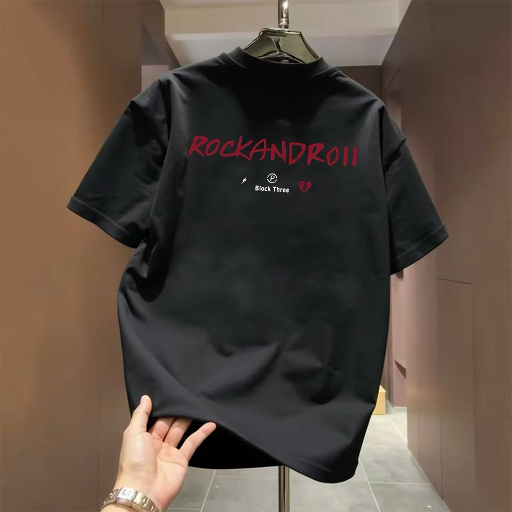 Top brand foreign trade counter tail goods leakage~Pure cotton short sleeved T-shirt summer new trend cool and luxurious half sleeve loose fit