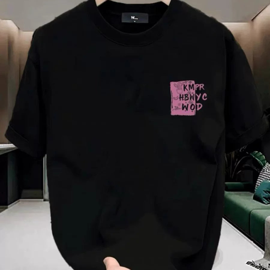 First tier tail goods counter stores withdraw to pick up leaks~Summer heavyweight pure cotton short sleeved T-shirt for men and women, loose and versatile for couples