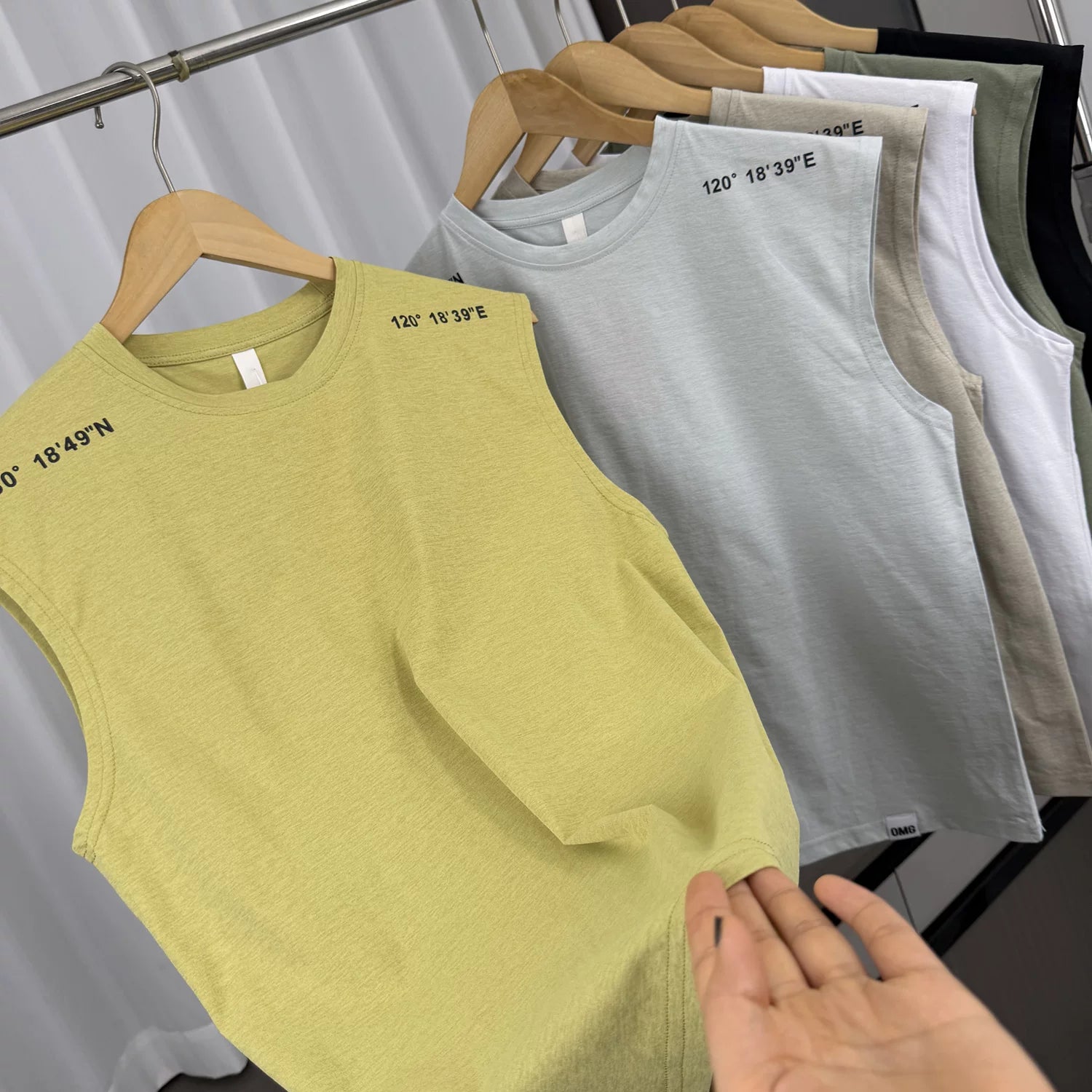 Coordinate printing design! Skin friendly and breathable! Summer Men's Foreign Trade Outdoor Running Fitness Leisure Sleeveless Tank Top