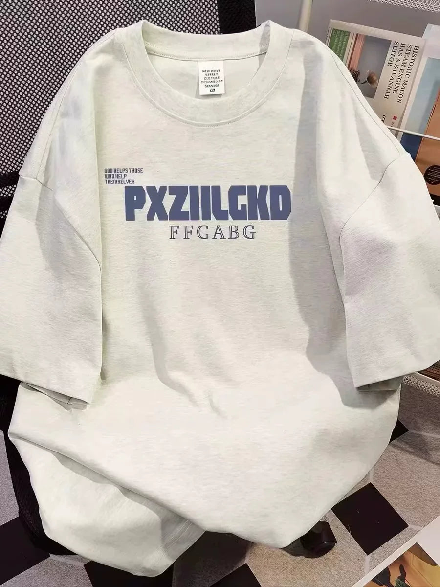 First tier tail goods counters withdraw from picking up leaks~2026 summer heavyweight pure cotton short sleeved men's and women's versatile simple trend