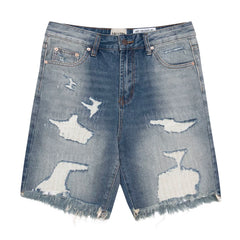Gallery Dept. Heavy Distressed Ripped Denim Shorts