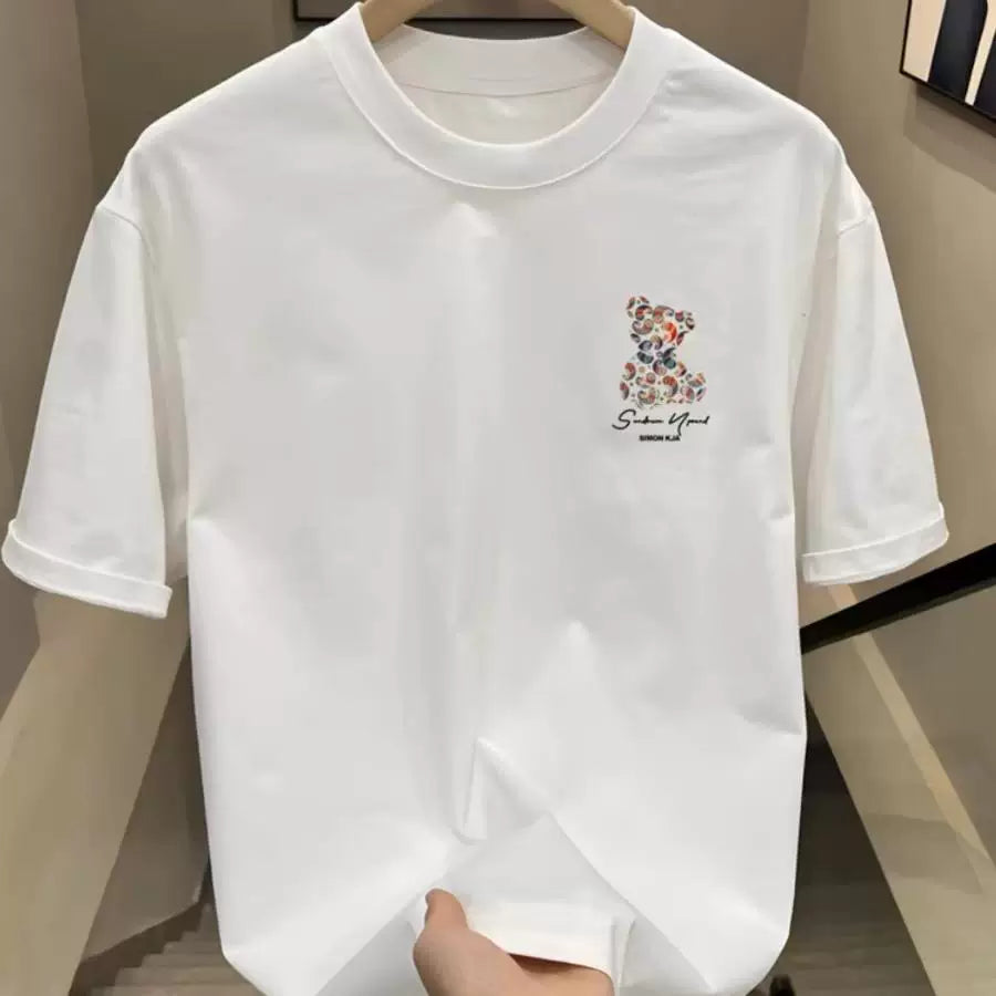 Foreign trade trimming tags, tail order, short sleeved T-shirt, trendy brand clothes, men's and women's loose cotton round neck half sleeved T-shirt ins