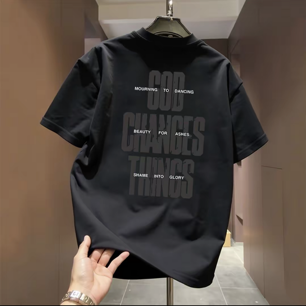 Top brand foreign trade counters are picking up leftover goods~High quality light luxury pure cotton short sleeved T-shirt with trendy loose letters and large size for summer