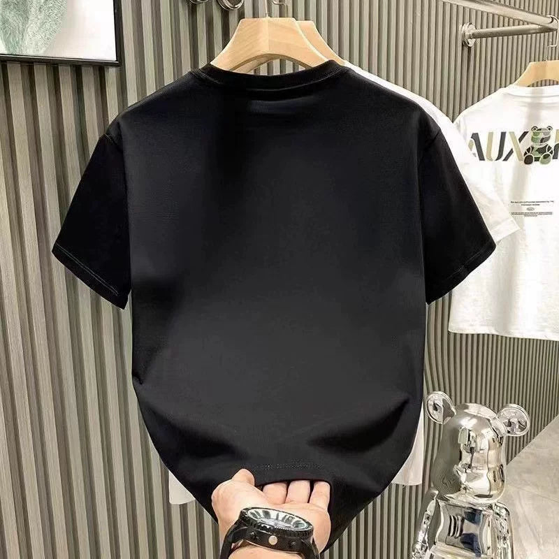Brand counter withdraws foreign trade discount last order~Trendy and cool pure cotton short sleeved t-shirt for men and women, summer versatile