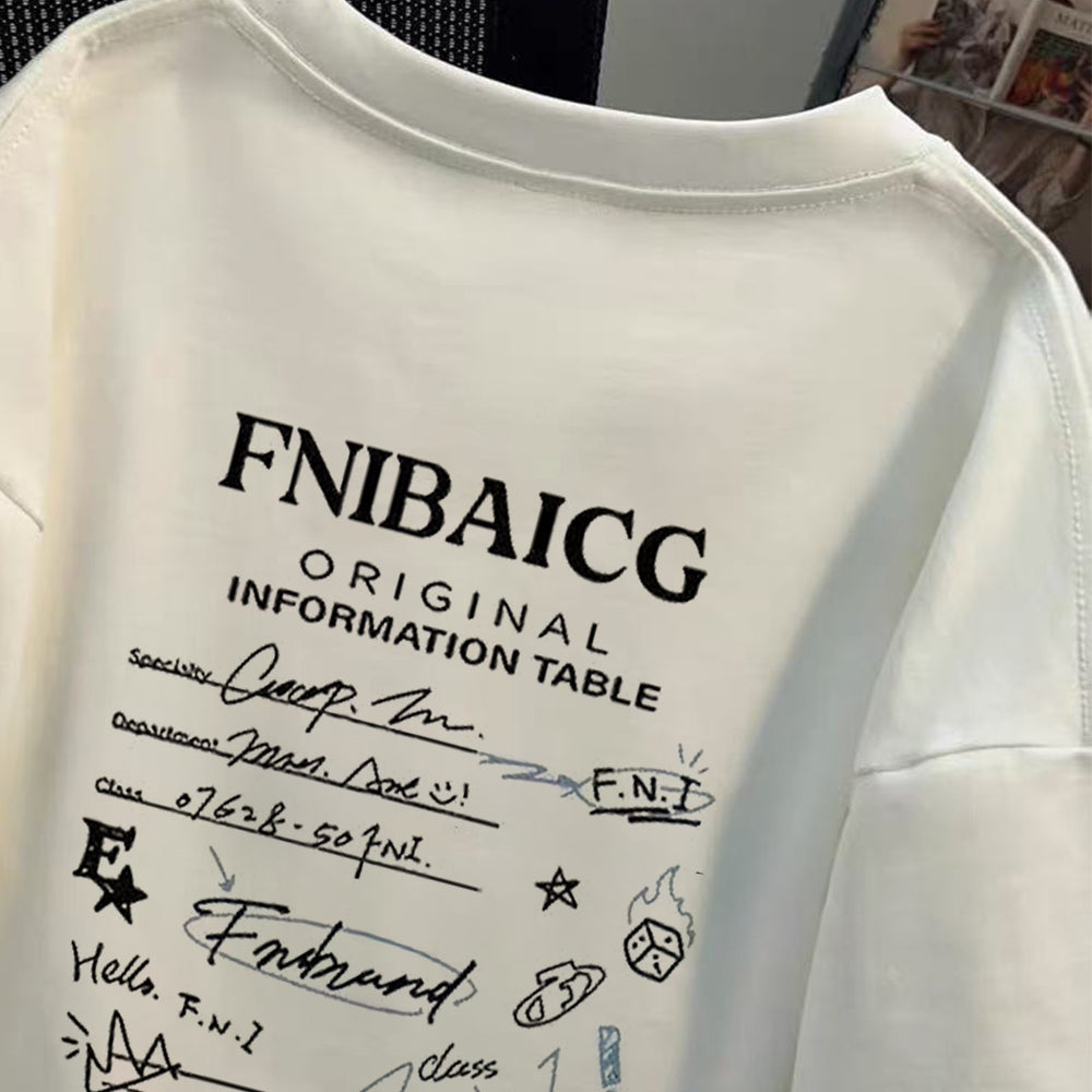 Brand foreign trade~Cutting labels, picking up leaks, counter surplus orders, Korean style heavyweight pure cotton short sleeved T-shirt, men's and women's couple Instagram niche