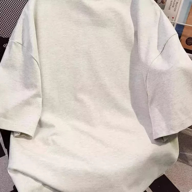 First tier tail goods counters withdraw from picking up leaks~2026 summer heavyweight pure cotton short sleeved men's and women's versatile simple trend