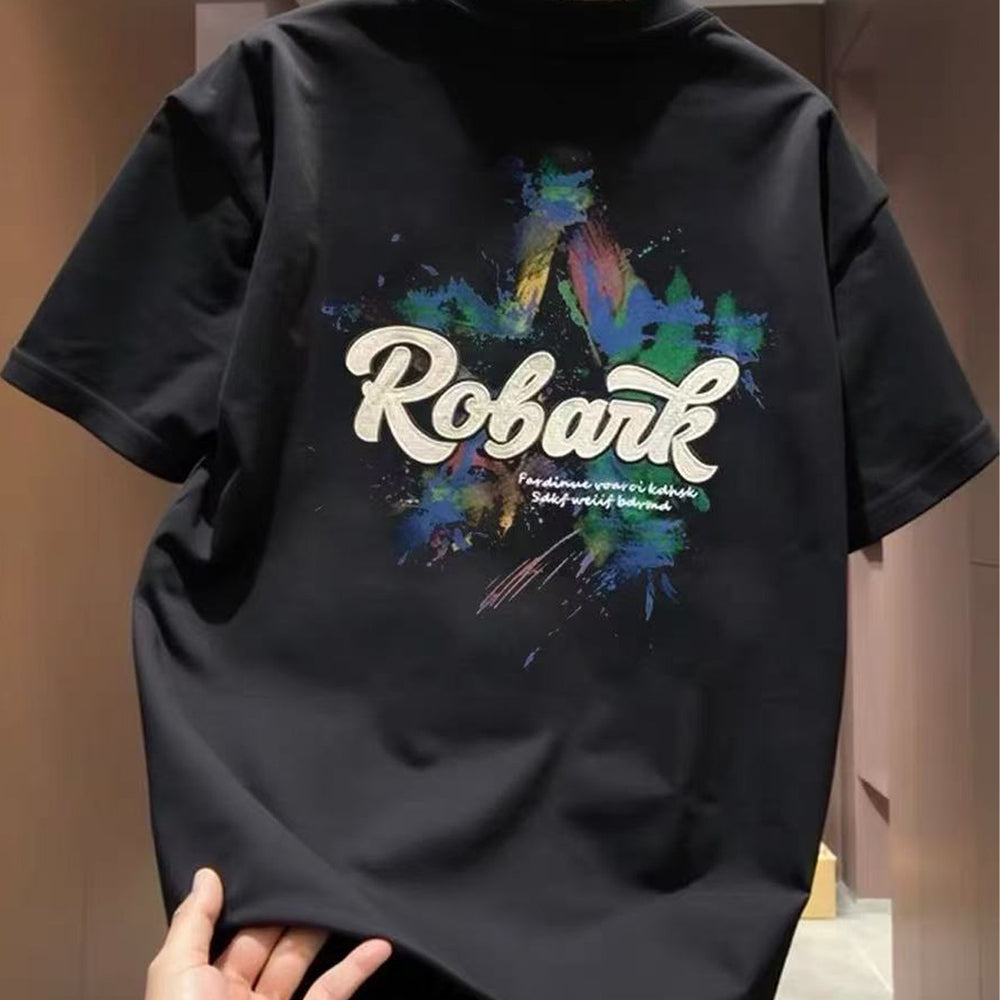 Top brand foreign trade label cutting outlet counters withdraw~Summer pure cotton T-shirt short sleeved unisex letter trendy brand