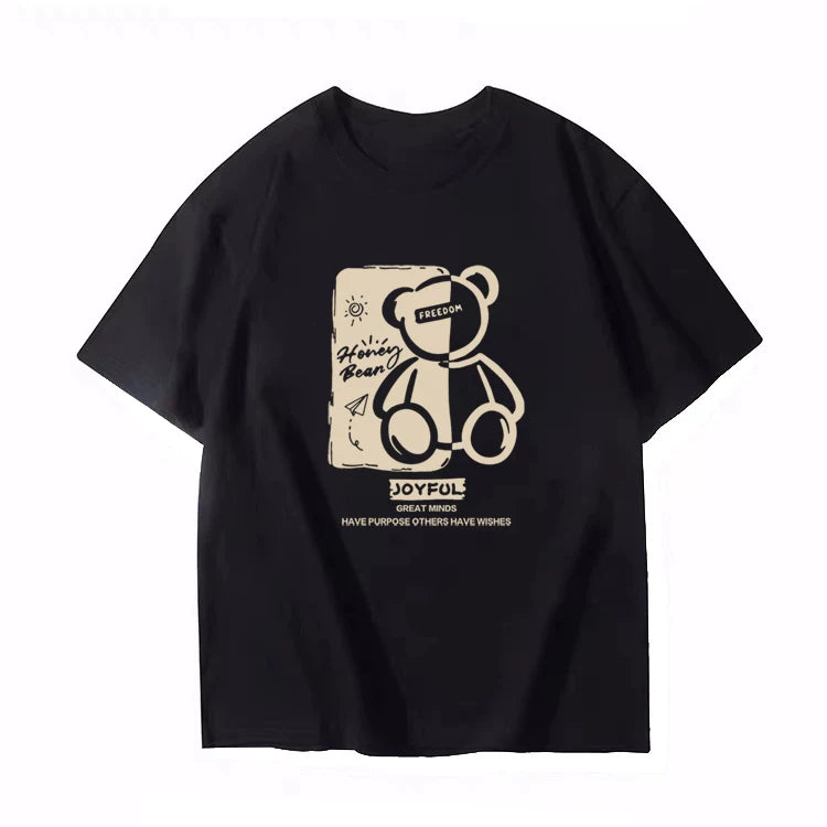 Foreign trade label cutting and tail order counter withdraws clearance and leak detection trend brand American retro pure cotton short sleeved T-shirt for men and women loose fit