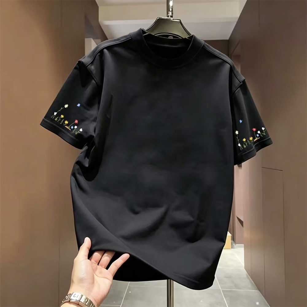 Top brand foreign trade counters' leftover inventory collection~Personalized niche design printed summer short sleeved t-shirt for men and women casual half sleeved