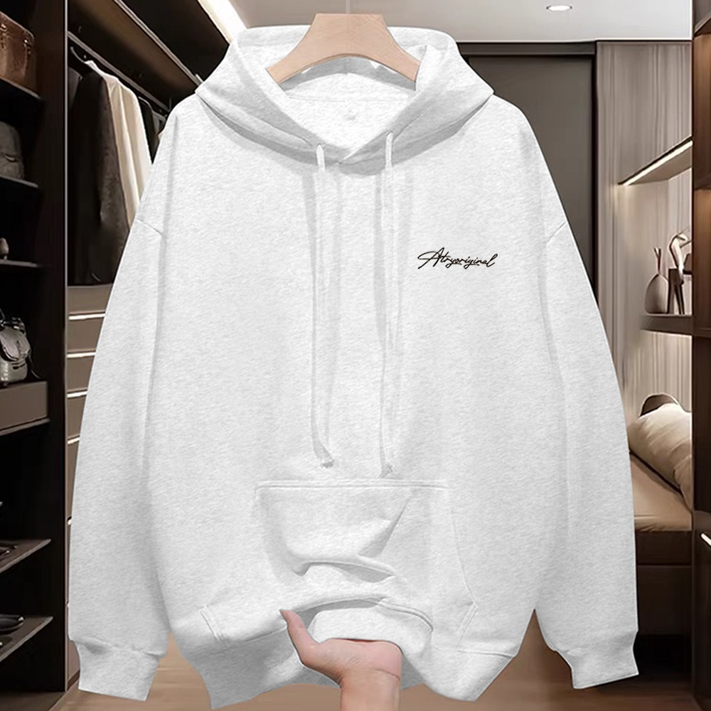 Scissor label trendy brand hoodie for men and women, made of loose and versatile pure cotton with added fleece, long sleeved hooded design for spring, autumn, and winter