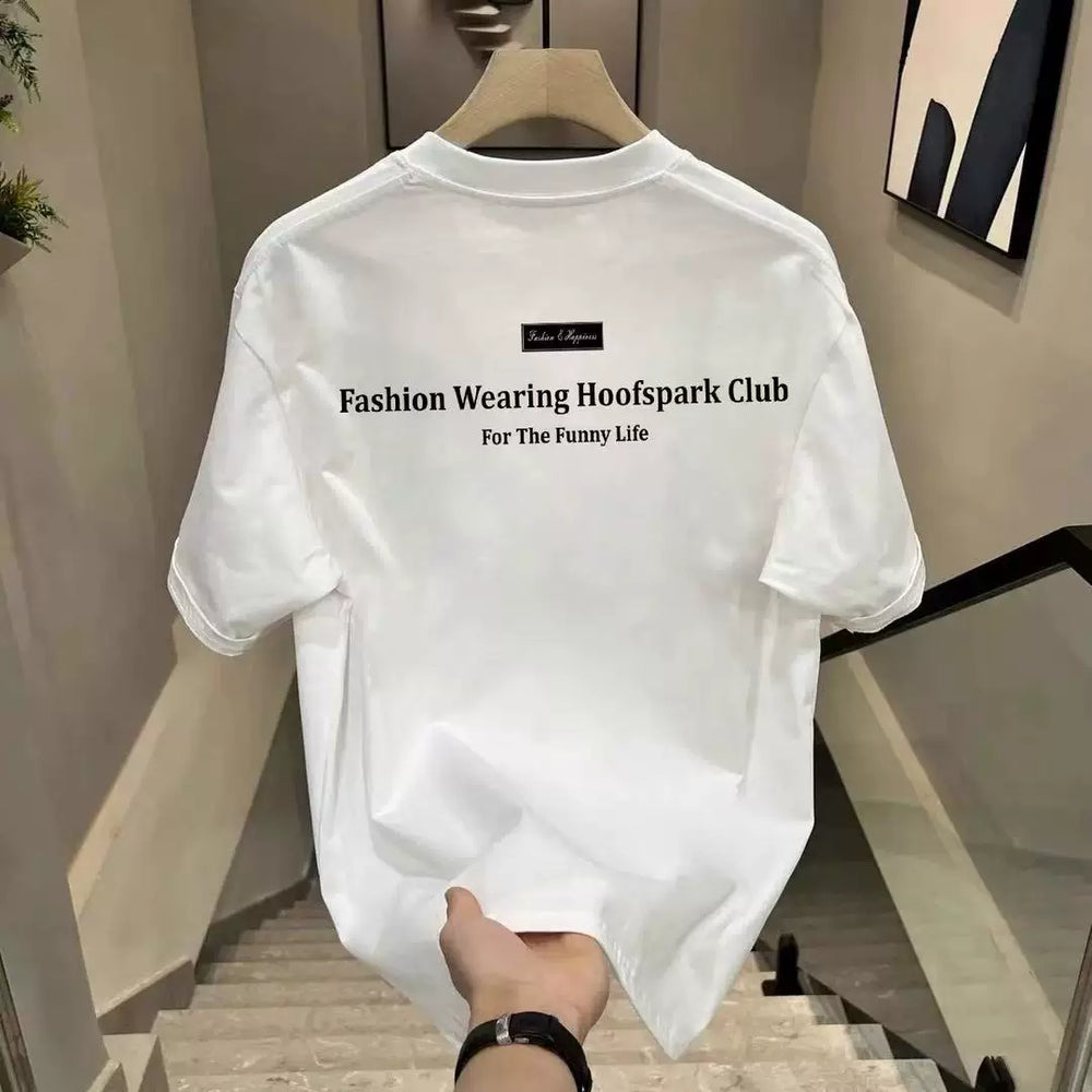Export trade tail goods, cut labels, clear warehouse, and pick up leaks~American retro pure cotton short sleeved T-shirt for men and women, loose design sense