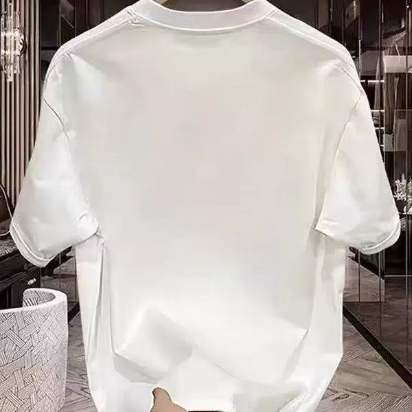Foreign trade clearance~Cutting labels, tail goods, counter, picking up leaks, heavy-duty trendy brands, heavy-duty pure cotton short sleeved T-shirts, men's and women's loose large sizes