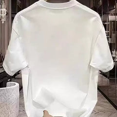 Foreign trade clearance~Cutting labels, tail goods, counter, picking up leaks, heavy-duty trendy brands, heavy-duty pure cotton short sleeved T-shirts, men's and women's loose large sizes