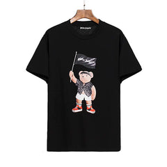 Palm Angels Flag Bear Print Black T-Shirt