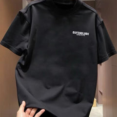 Top brand foreign trade counters are picking up leftovers~High quality light luxury pure cotton short sleeved T-shirt with simple letter printing and loose fashion trend