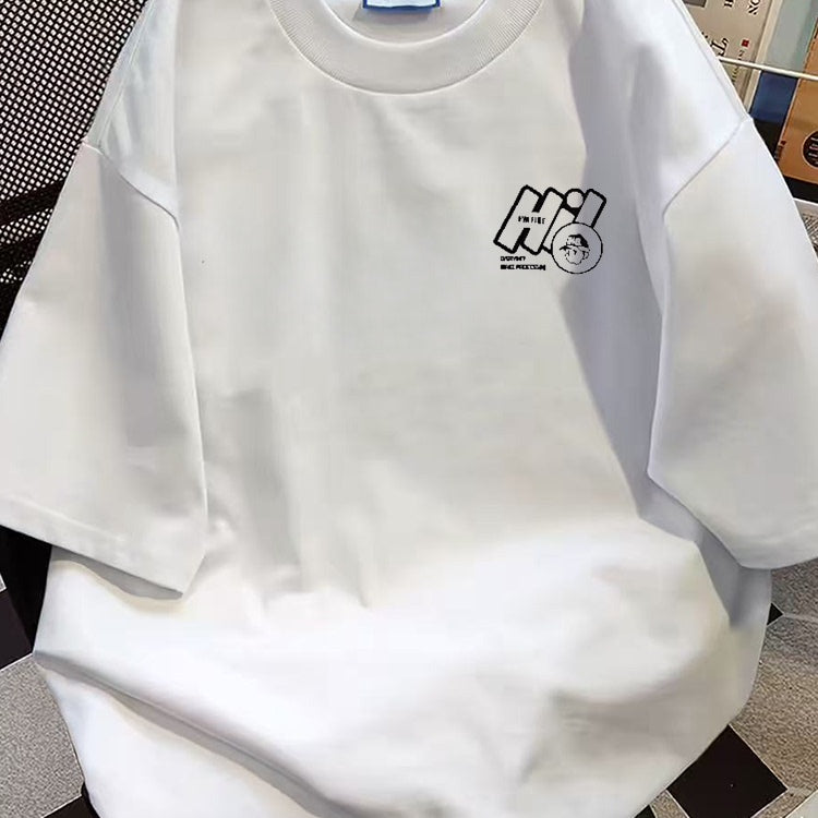 Frontline tail goods counter store withdraws leak collection~2026 summer Korean retro fashion brand pure cotton short sleeved T-shirt for men and women