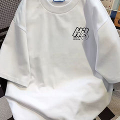 Frontline tail goods counter store withdraws leak collection~2026 summer Korean retro fashion brand pure cotton short sleeved T-shirt for men and women