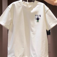 High quality luxury Korean style heavyweight pure cotton short sleeved T-shirt, loose and versatile, with a focus on picking up leftover goods from top foreign trade counters