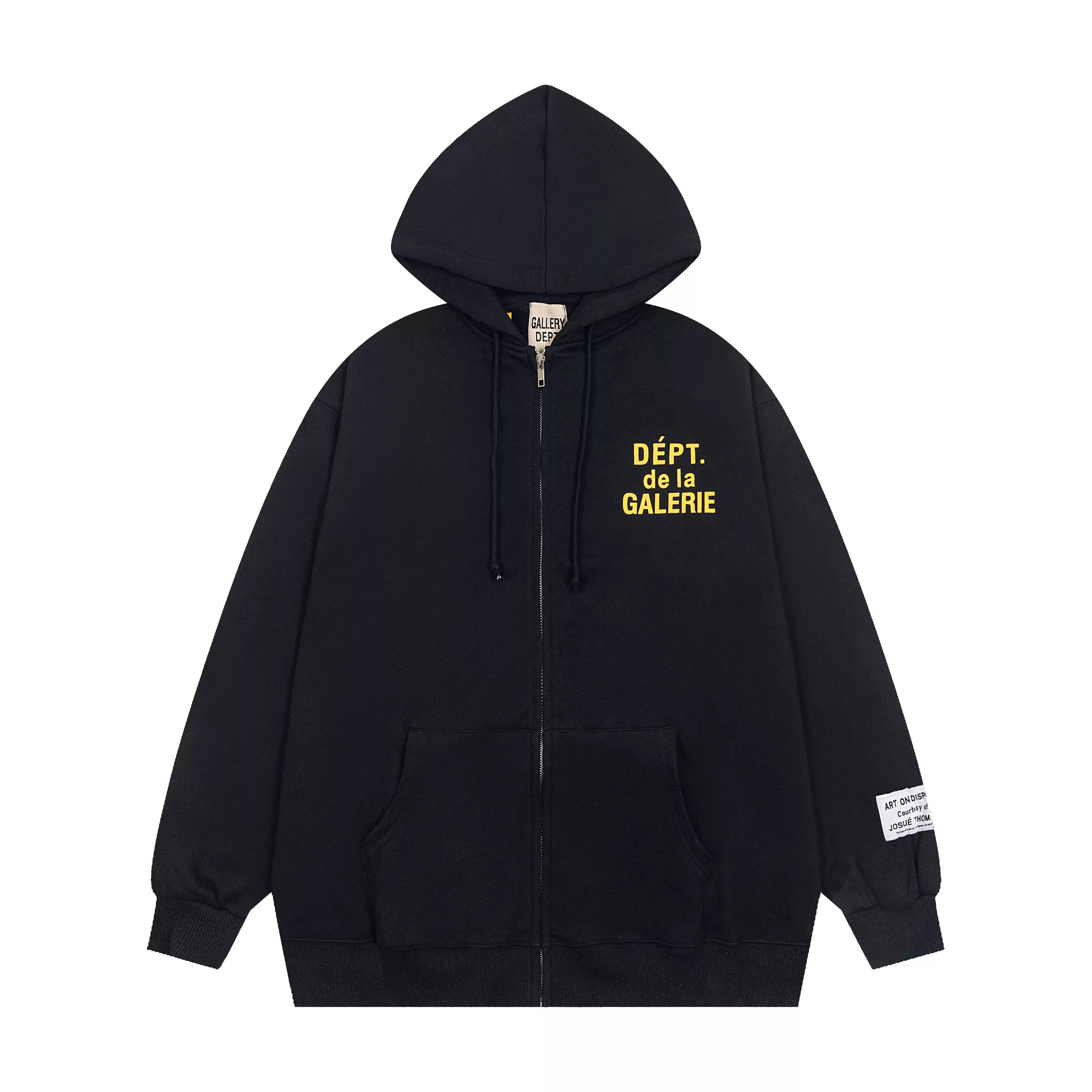 Gallery Dept. Back Logo Graphic Zip-Up Hoodie