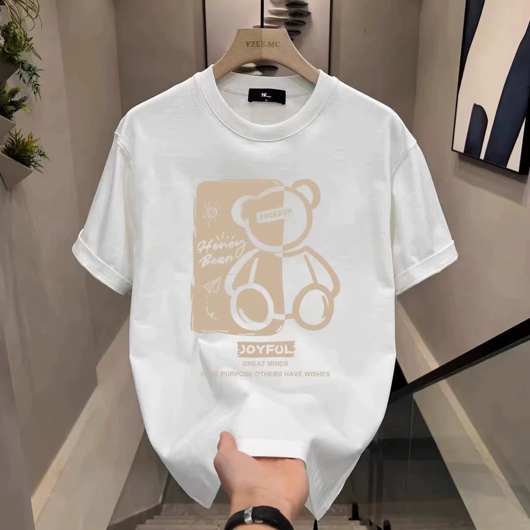 Foreign trade label cutting and tail order counter withdraws clearance and leak detection trend brand American retro pure cotton short sleeved T-shirt for men and women loose fit