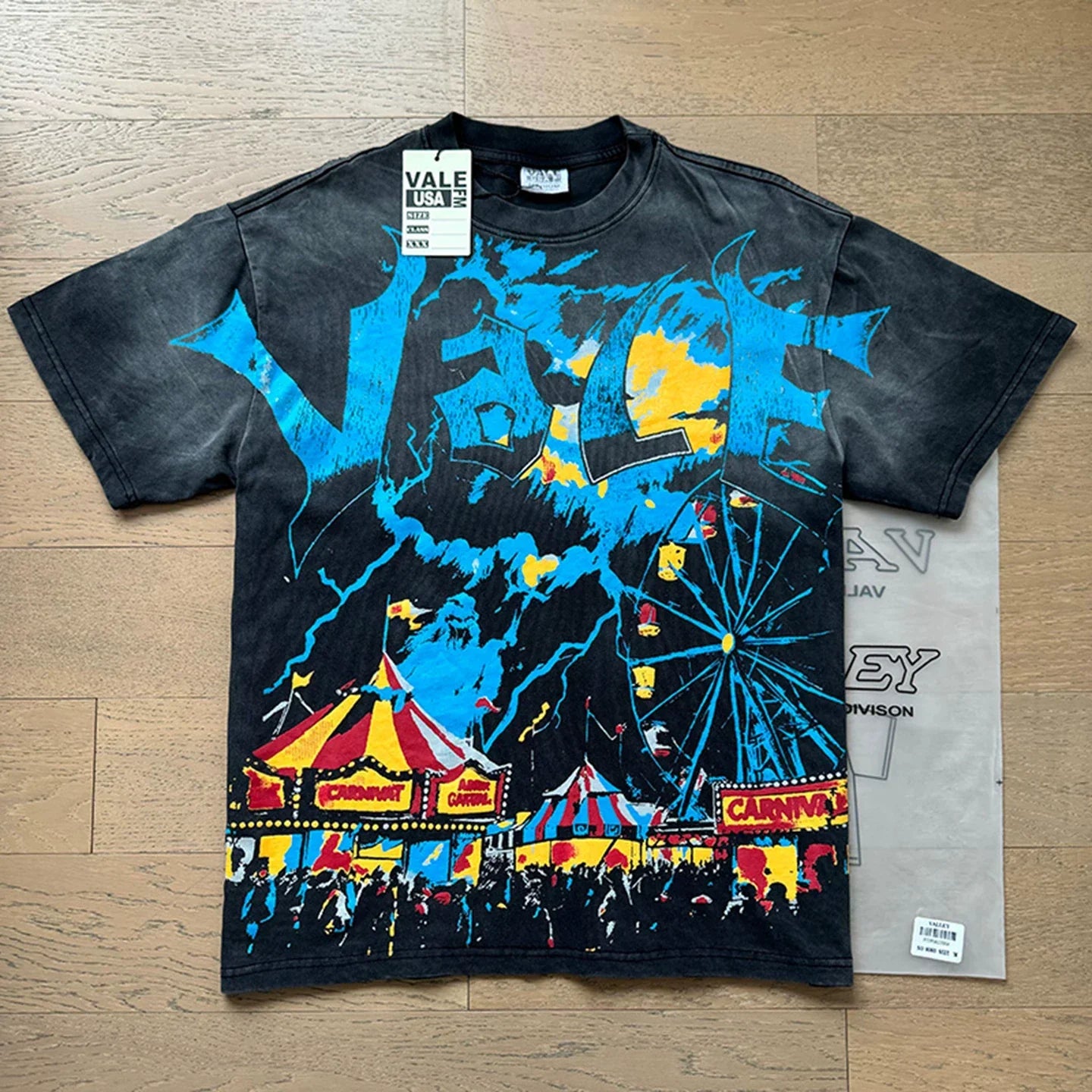 Valley Fest Carnival Graphic T-Shirt Washed Black