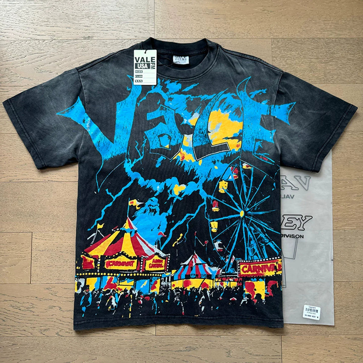Valley Fest Carnival Graphic T-Shirt Washed Black