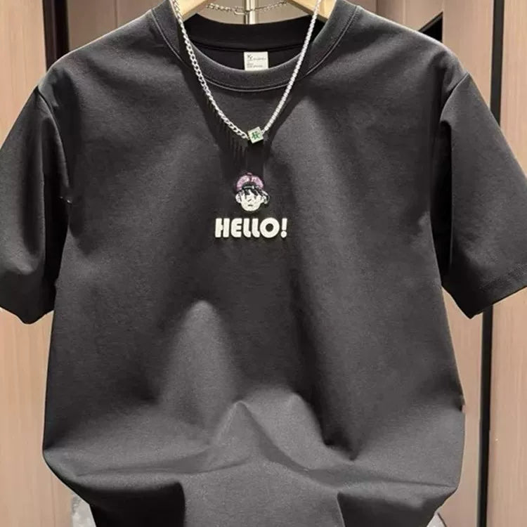 Foreign trade discount hot items and leftover goods~Clearance and leakage of Korean style trendy brands summer pure cotton short sleeved t-shirts for men and women, loose and versatile