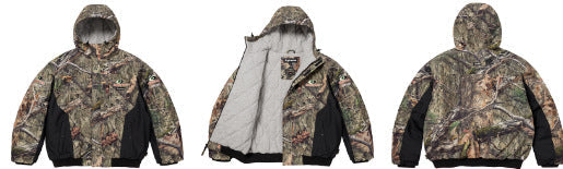 Supreme / Mossy Oak Reversible Hooded Puffer Jacket - Mossy Oak Camo / Grey