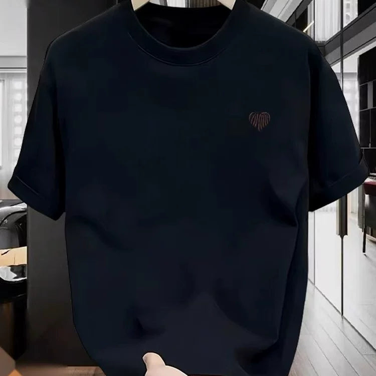 Foreign trade clearance, label cutting, tail order, leak detection, trendy brand, simple and heavyweight, pure cotton short sleeved T-shirt, loose and versatile for couples, men and women