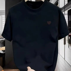 Foreign trade clearance, label cutting, tail order, leak detection, trendy brand, simple and heavyweight, pure cotton short sleeved T-shirt, loose and versatile for couples, men and women