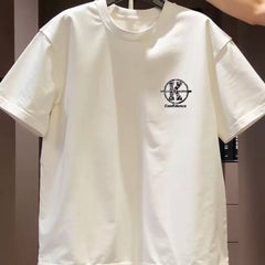 Top brand foreign trade counters are picking up leftover goods~High quality light luxury heavy weight pure cotton short sleeved T-shirt for both men and women, American style trendy
