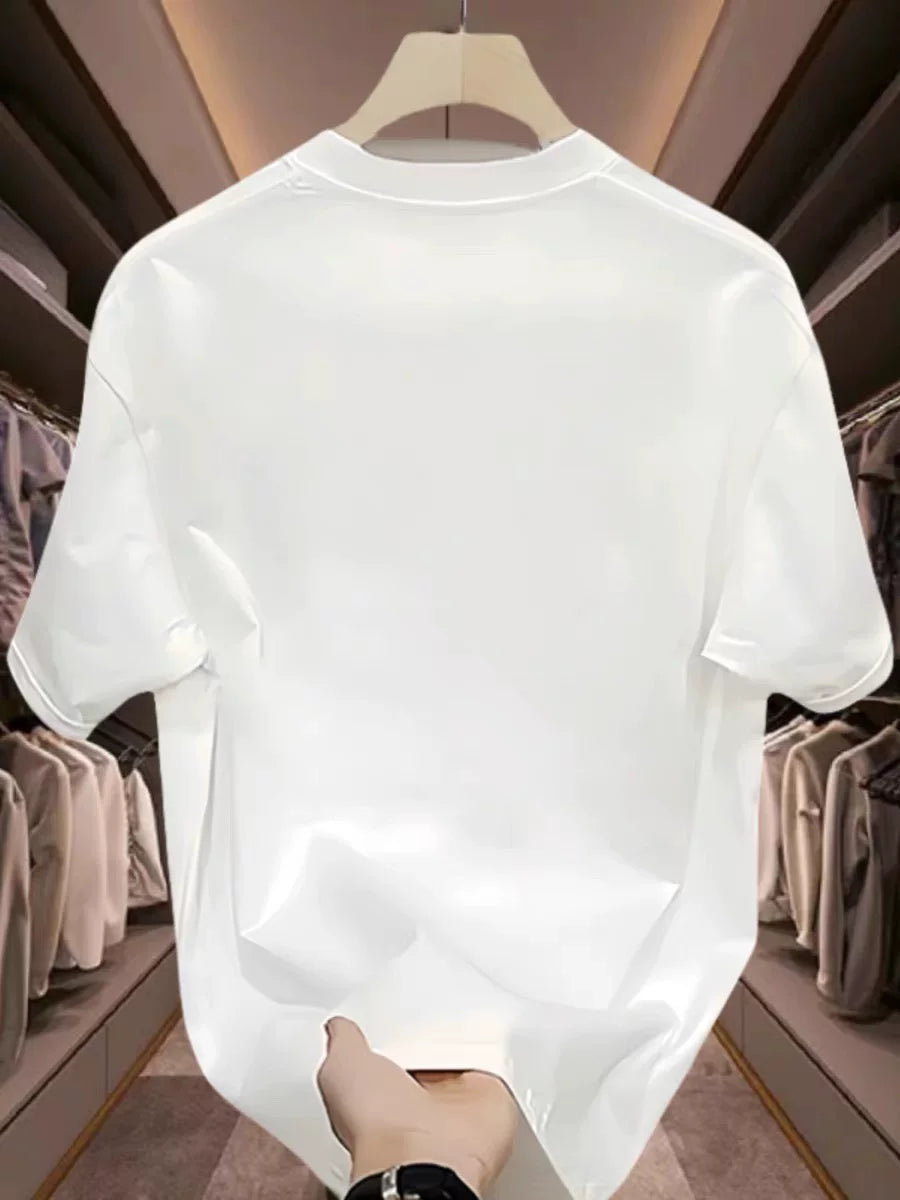 Overseas orders have been withdrawn from foreign trade, and the remaining stock has been withdrawn. The design is trendy and heavyweight, with pure cotton short sleeved T-shirts for men and women in loose sizes