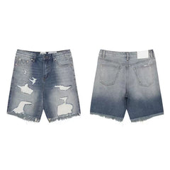 Gallery Dept. Heavy Distressed Ripped Denim Shorts