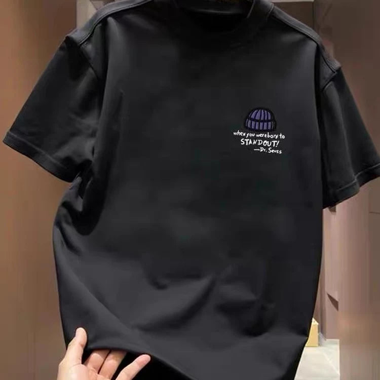 Top brand foreign trade counter's leftover goods leakage~Oil painting style artistic short sleeved T-shirt painted graffiti short sleeved unisex