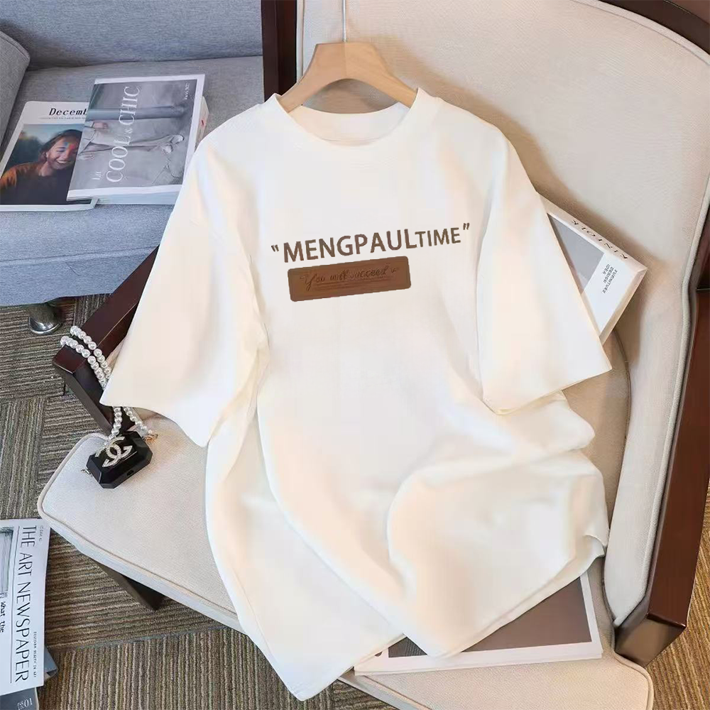 2026 summer new Korean casual fashion brand heavyweight pure cotton short sleeved T-shirt for men and women, loose and large, versatile