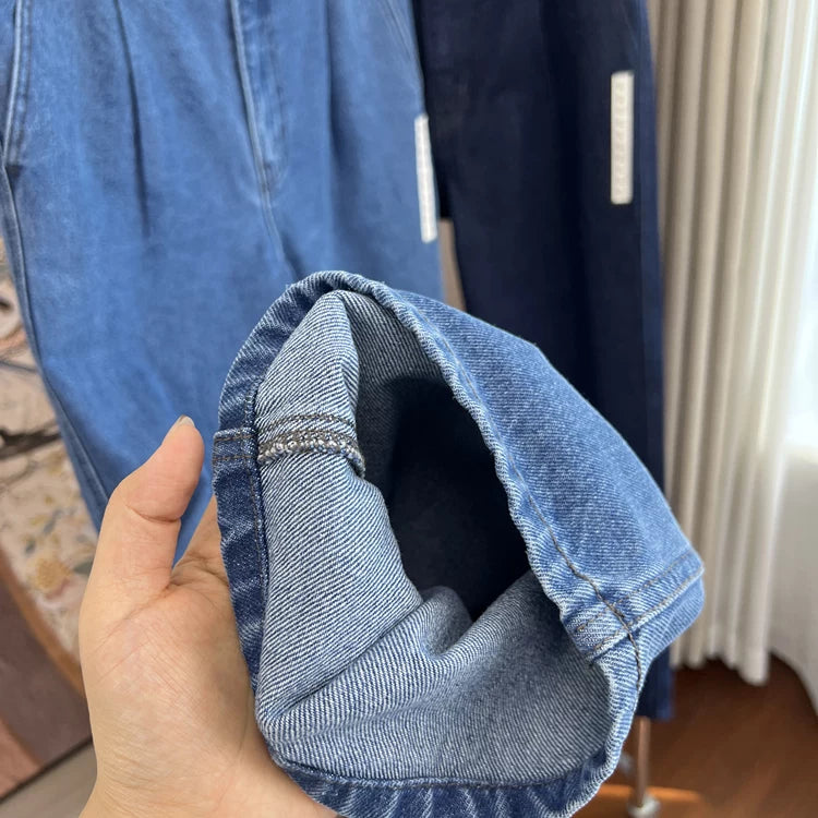 Recommended for self retention! Washed soft! Foreign trade men's autumn outdoor loose and versatile straight leg casual jeans trend