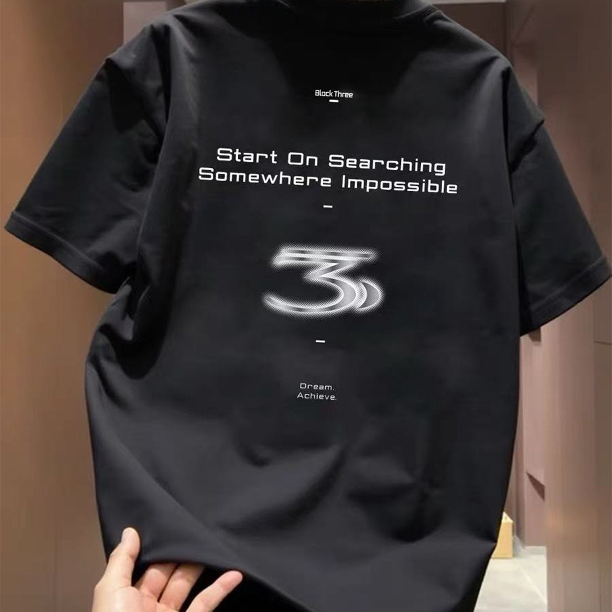 Top Brand Foreign Trade Counter Tail Picking up~High Quality Light Luxury Trendy Brand Letter Loose and Versatile Round Neck Top Short Sleeve