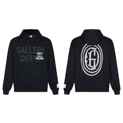 Gallery Dept. "GD Multi Logo" Hoodie – Black Oversized Streetwear