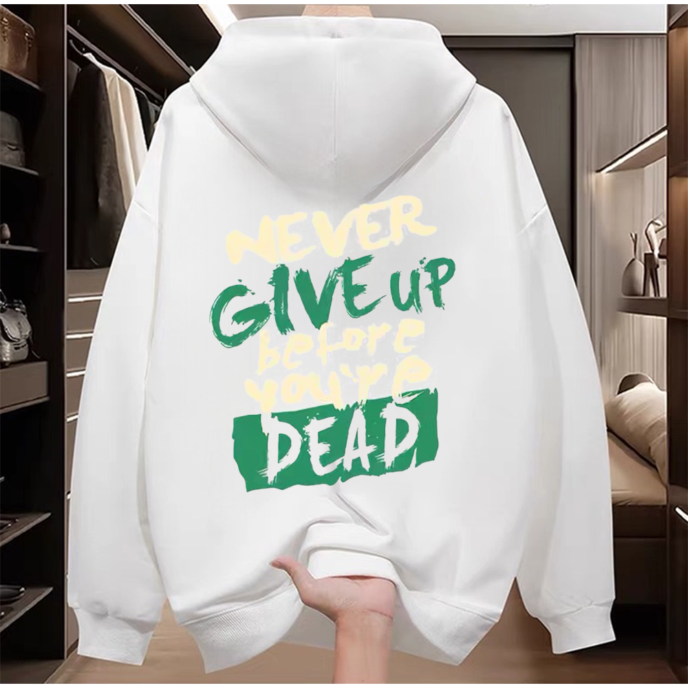 Withdrawal of overseas order tail trimming label for 2025 autumn and winter American fashion brand with thick fleece hooded sweatshirt for men and women